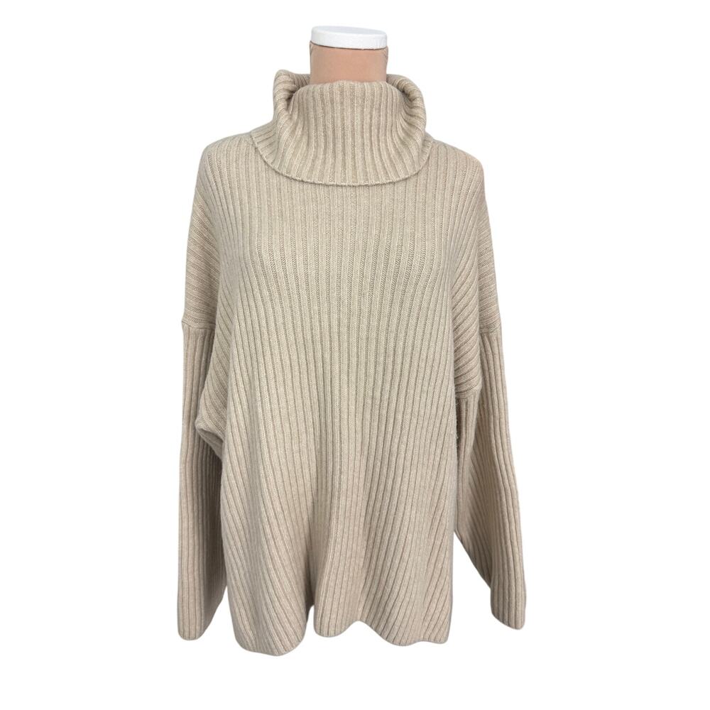H & M Oversized Turtleneck Sweater Wool Blend Sm lagenlook